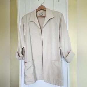 Vintage Georgiou Raw Silk Kimono Style Jacket Size Medium